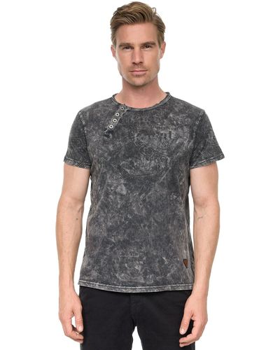 Rusty Neal T-Shirt mit coolem Print - Schwarz