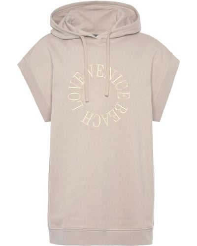 Venice Beach Sweatshirt mit Logostickerei, Loungewear - Natur