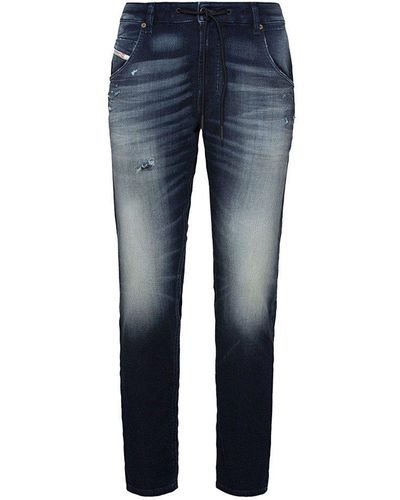 DIESEL Tapered-fit-Jeans Knöchellange JoggJeans - Blau
