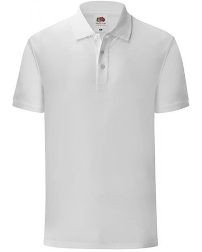 Fruit Of The Loom Poloshirt Iconic Polo, Schmaler Fashion Fit - Weiß