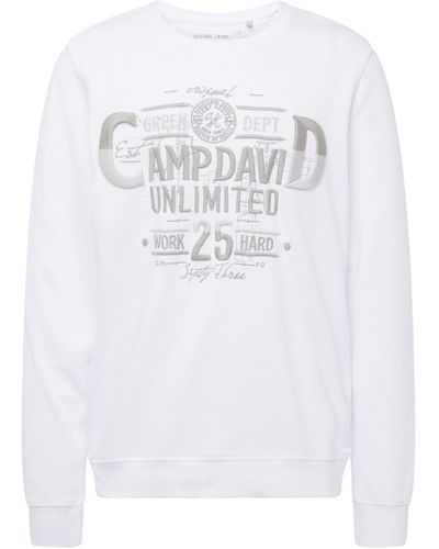 Camp David Sweatshirt (1-tlg) - Weiß