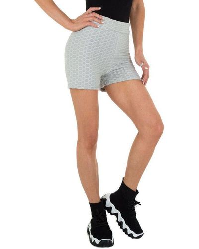Ital-Design Shorts Freizeit Hotpants Stretch Freizeitshorts in Grau
