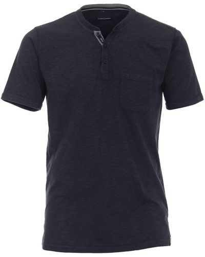 CASA MODA T-Shirt 933995200 Henley-Ausschnitt - Blau
