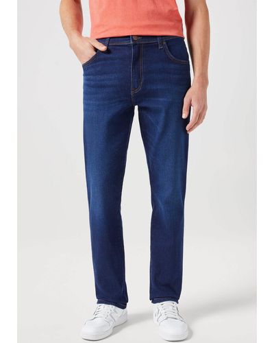 Wrangler 5-Pocket-Jeans TEXAS SLIM epic soft material - Blau