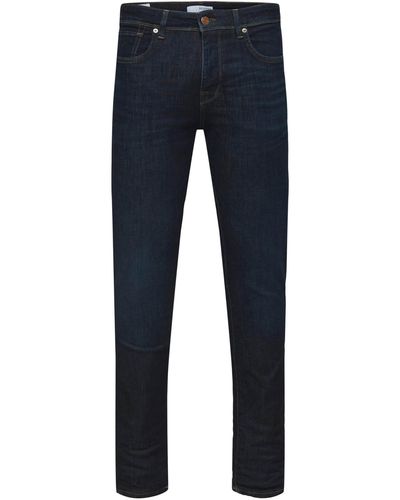 SELECTED Slim-fit-Jeans Leon (1-tlg) - Blau