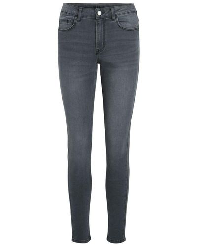 Vila Skinny-fit-Jeans SARAH (1-tlg) Plain/ohne Details - Blau