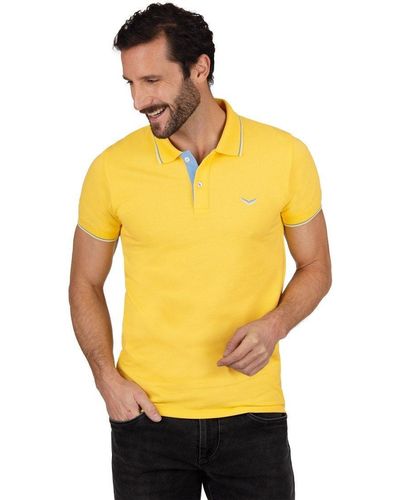 Trigema Poloshirt Slim Fit Polohemd (1-tlg) - Gelb