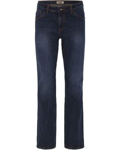 OKLAHOMA PREMIUM DENIM Straight-Jeans mit klassischen Details (1-tlg) - Blau