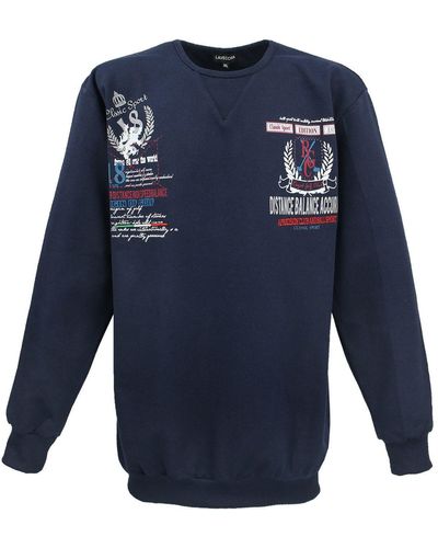 Lavecchia Sweatshirt Übergrößen Sweater LV-603 Sweat Pulli Pullover - Blau