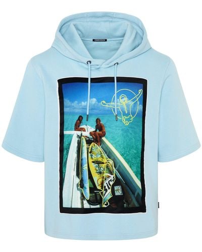 Chiemsee Kapuzensweatshirt Kurzarm-Hoodie mit Frontprint 1 - Blau