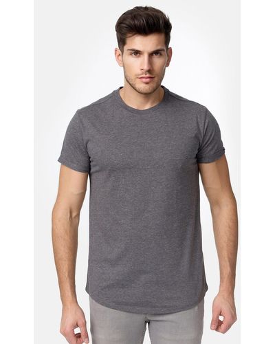Tazzio T-Shirt E105 Basic Rundhalsshirt - Grau
