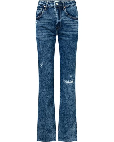 Articles of Society Jeans The Village High Rise Straight Stretchiger Komfort - Blau
