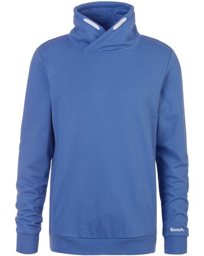 Bench Sweatshirt mit großem Stehkragen - Blau