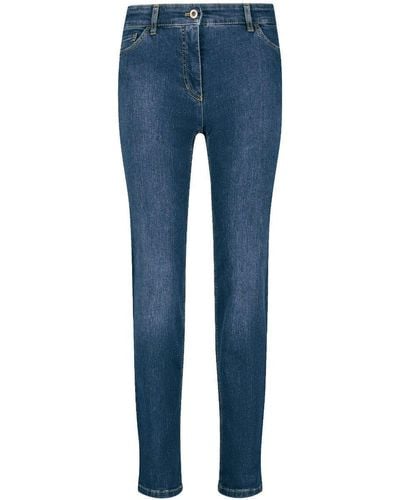 Gerry Weber 5-Pocket-Jeans Romy Straight Fit (92307-67940) von darkblue denim use 44K - Blau