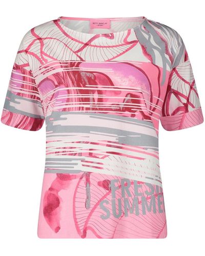 Betty Barclay T- Shirt Kurz 1/2 Arm, Pink/Grey