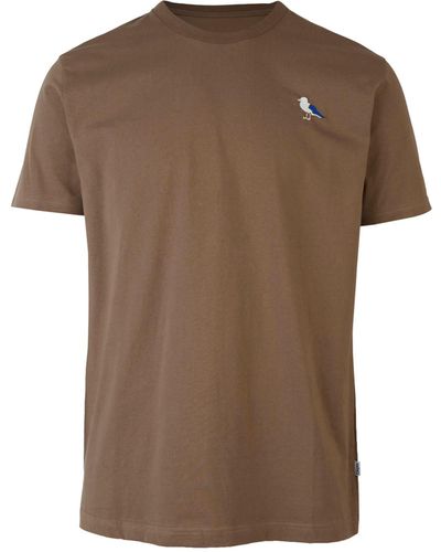 CLEPTOMANICX T-Shirt Embro (1-tlg) mit Gull-Stickerei - Natur