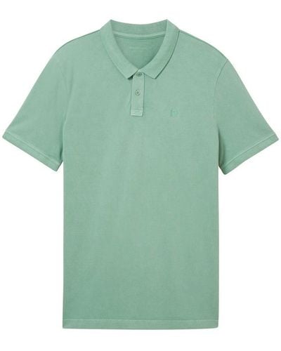 Tom Tailor T-Shirt overdyed polo - Grün
