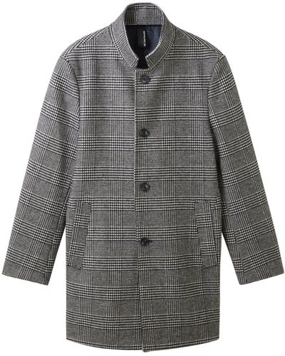 Tom Tailor Kurzmantel button coat with pat - Grau