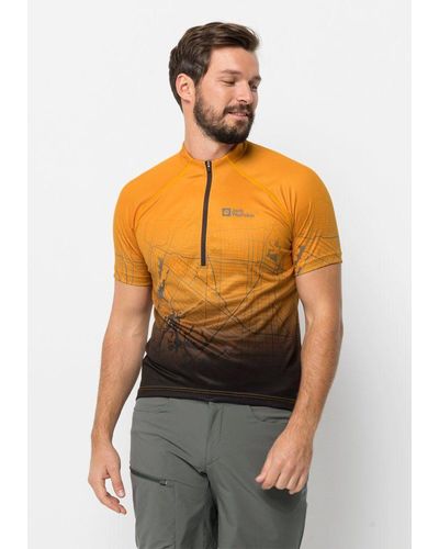 Jack Wolfskin Shirt MOROBBIA HZ PRINT T M - Orange