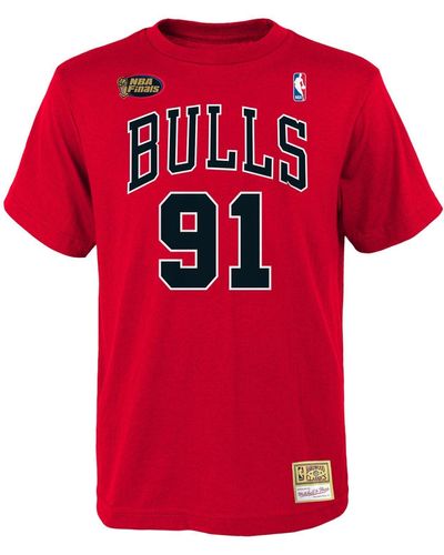 Mitchell & Ness Print-Shirt Chicago Bulls Dennis Rodman - Rot