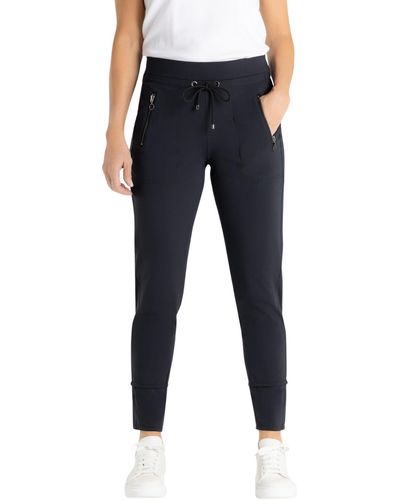 M·a·c Jogger Pants Easy Active Relaxed Fit mit Tunnelzug aus leichtem Techno Stretch - Blau