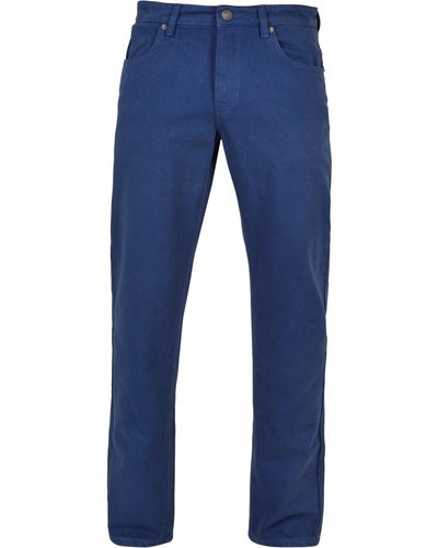 Urban Classics Bequeme Colored Loose Fit Jeans - Blau