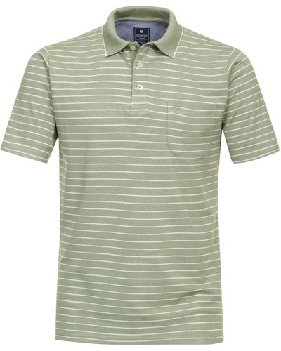Redmond Poloshirt gestreift - Grün