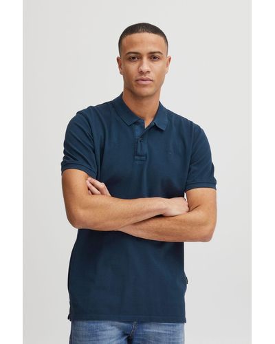 Blend Poloshirt Polo Shirt Übergrößen Kurzarm Hemd aus Baumwolle 5153 in Dunkelblau