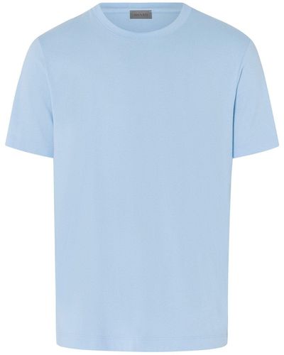 Hanro T-Shirt Living Shirts unterziehshirt unterhemd kurzarm - Blau