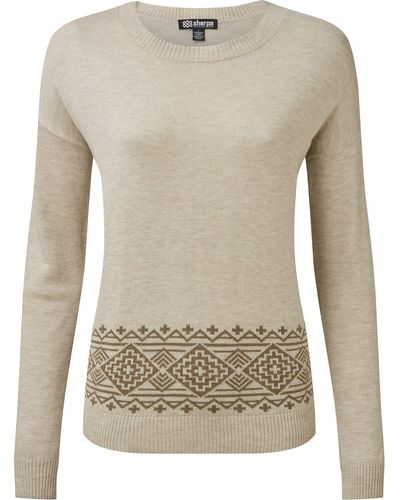 Sherpa Fleecepullover Sweater Jemu Crew - Grau