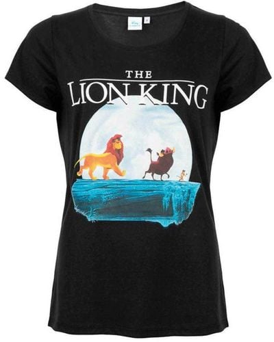Disney Print- König der Löwen Classic kurzarm T- Shirt Gr. XS bis XL, 100% Baumwolle - Schwarz