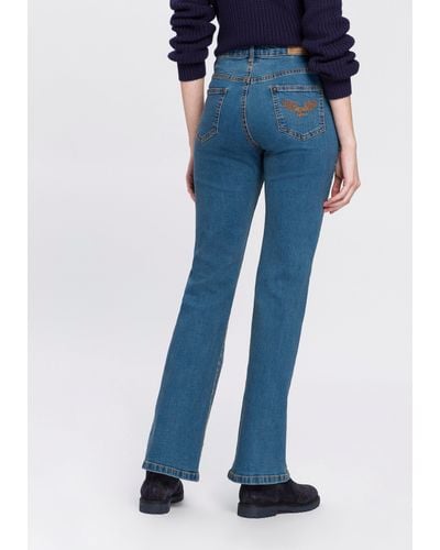 Arizona Bootcut-Jeans Comfort-Fit High Waist - Blau