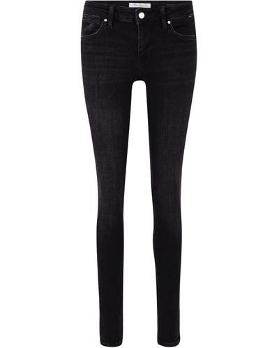 Mavi Skinny-fit-Jeans Adriana (1-tlg) Plain/ohne Details, Weiteres Detail, Patches - Schwarz