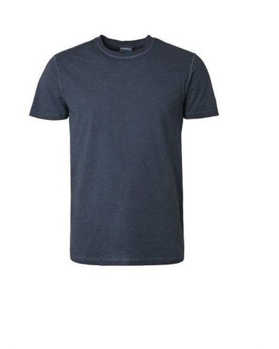 No Excess T-Shirt uni regular fit (1-tlg) - Blau