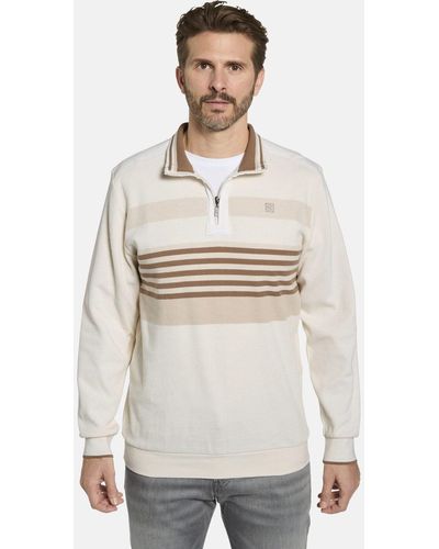 Babista Sweatshirt MODASTIL mit Troyer-Kragen - Weiß