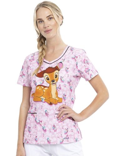 CHEROKEE Funktionsbluse Bunt bedruckter Disney "Bambi" Kasack mit Motiv - Pink