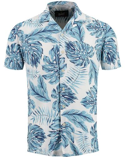 Key Largo Langarmhemd Hemd MSH BELIZE Regular Fit Kurzarm (1-tlg) - Blau