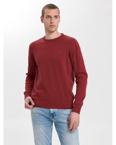 Cross Jeans ® Strickpullover 34228 - Rot