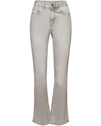 Esprit Racer-Bootcut-Jeans mit ultrahohem Bund - Grau