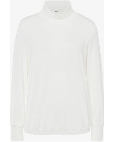 Brax T-Shirt Rollkragenshirt STYLE CAMILLA (1-tlg) - Weiß