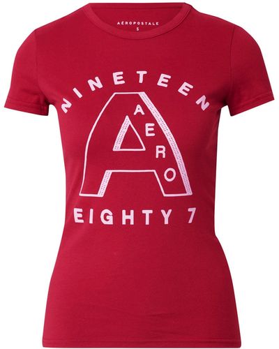 Aéropostale T-Shirt NINETEEN EIGHTY 7 (1-tlg) Plain/ohne Details - Rot