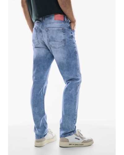 Street One Men Regular-fit-Jeans 5-Pocket-Style - Blau