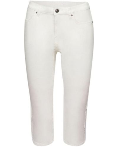 Edc By Esprit Caprijeans Capri-Jeans mit mittelhohem Bund - Weiß
