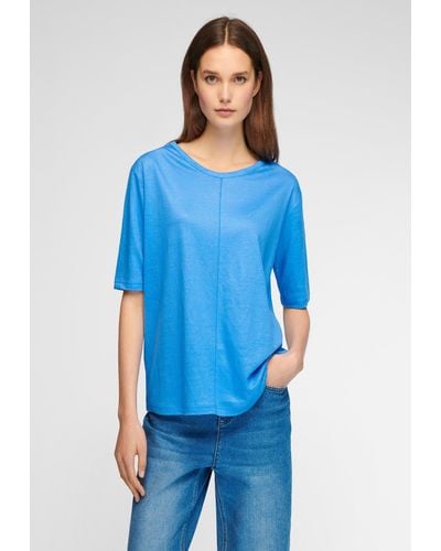 St. Emile 3/4-Arm-Shirt Linen - Blau