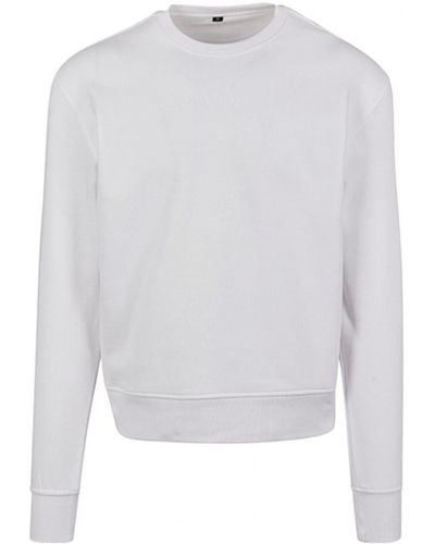 Build Your Brand Sweat Premium Oversize Crewneck Sweatshirt - Weiß