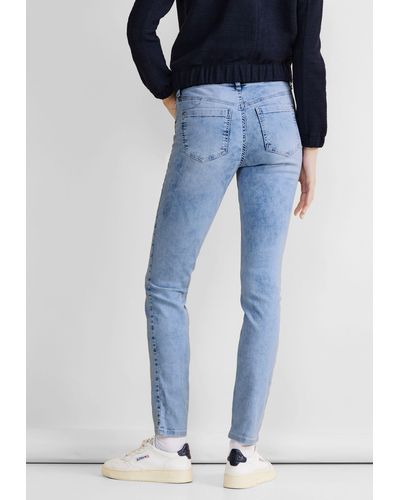 Street One Slim-fit-Jeans High Waist - Blau