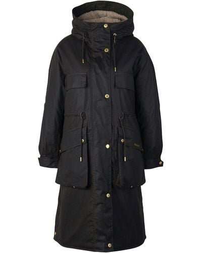 Barbour Funktionsmantel Wachsmantel Beckside - Schwarz