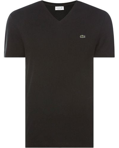 Lacoste T-Shirt SHORT SLEEVED V-NECK TEE TH2036 Black Schwarz
