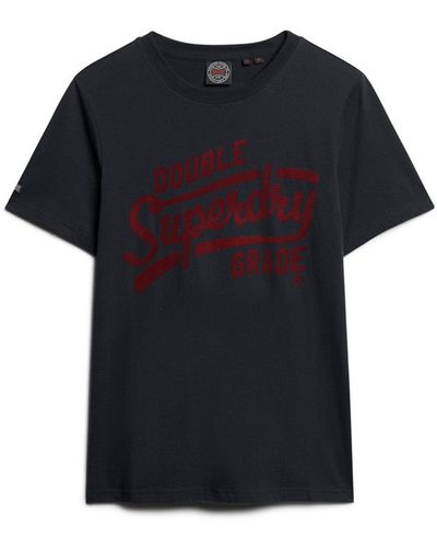 Superdry T-Shirt - Athletic Script Graphic Tee - Schwarz