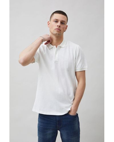 Blend Poloshirt Polo Shirt Übergrößen Kurzarm Hemd aus Baumwolle 5153 in Weiß